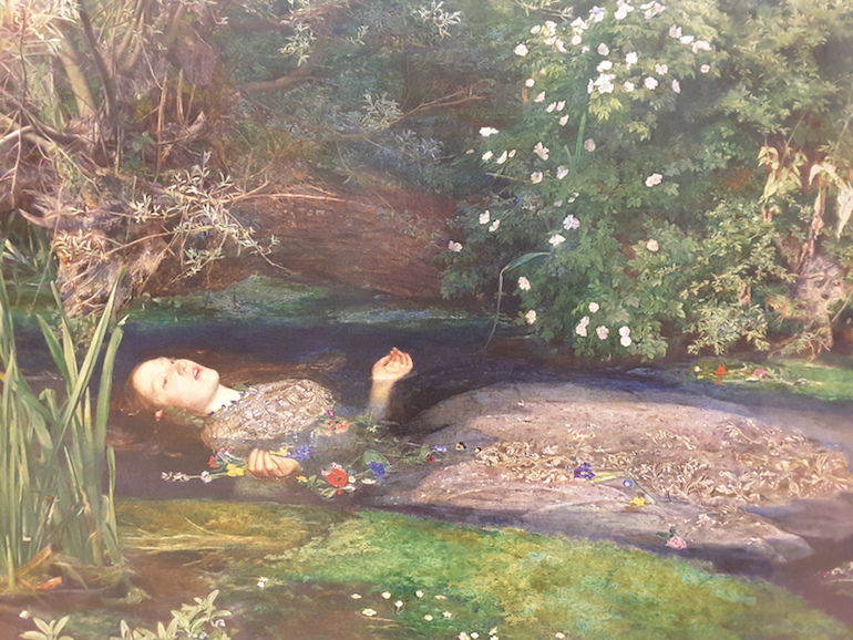 Tate Britain: Ophelia by Sir John Everett Millais 1851 - 52. Photo Credit: © Ingrid Wallenborg.