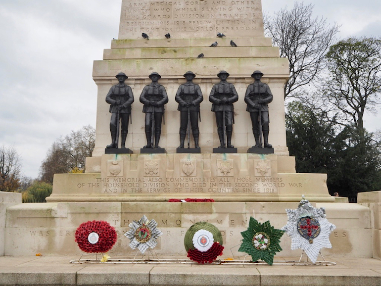 British Military: Guards Division War Memorial opposite Horse Guards Parade in London. Photo Credit: © Ursula Petula Barzey. 