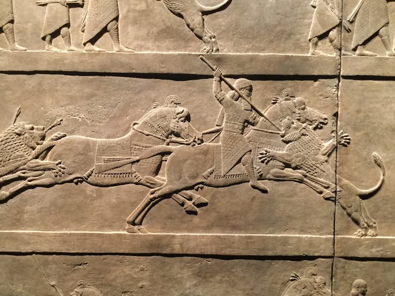 British Museum in London: Ashurbanipal hunting lions. Photo Credit: © Sue Hyde. 