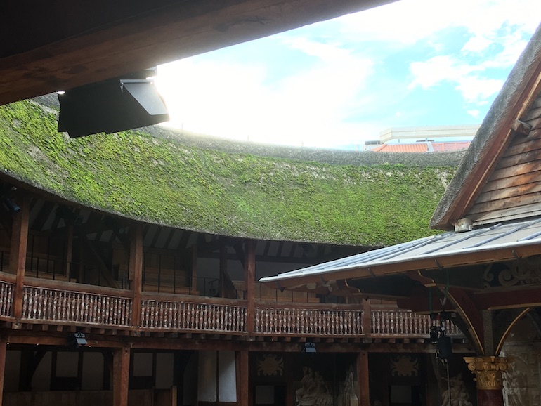 Roof of William Shakespeare's Globe Theatre in London. Photo Credit: © Edwin Lerner. 