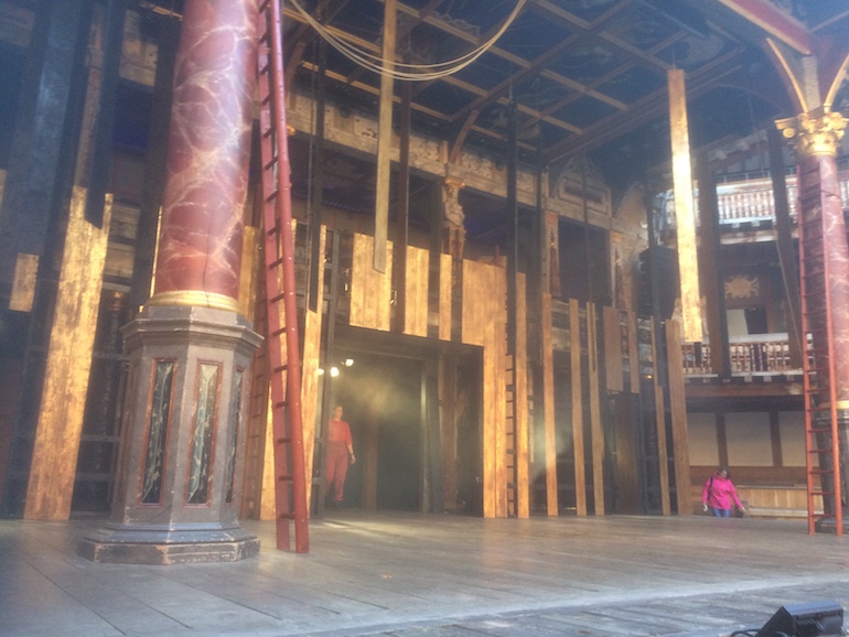 Stage of William Shakespeare's Globe Theatre in London. Photo Credit: © Edwin Lerner. 