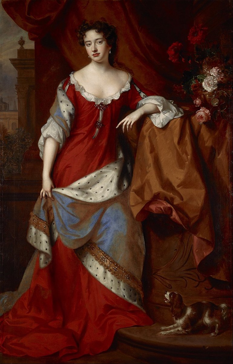 Portrait of Queen Anne, painted circa 1685 by Willem Wissing and Jan van der Vaardt. Photo Credit: © United States Public Domain via Wikimedia Commons.