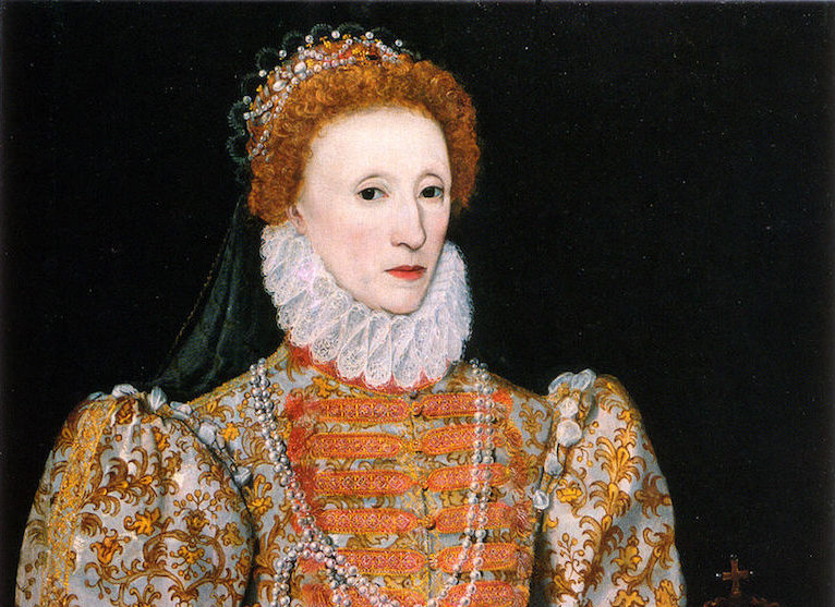 Portrait of Queen Elizabeth I of England, painted circa 1575 by Darnley. Photo Credit: © Public Domain via Wikimedia Commons.