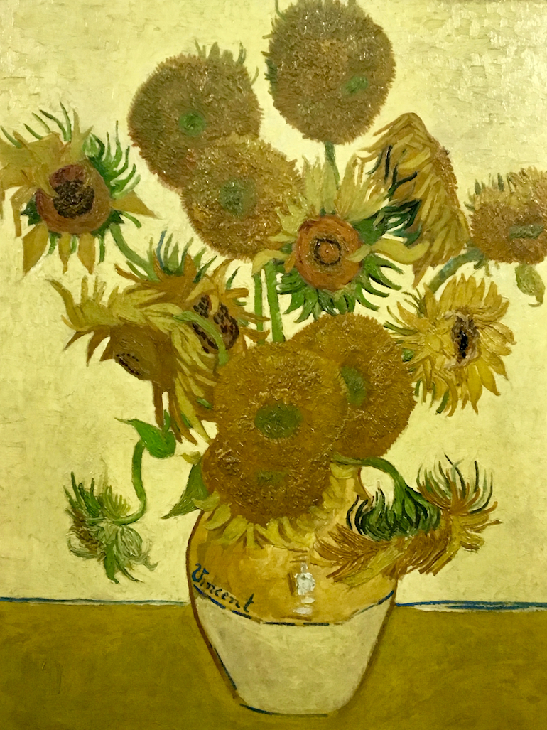 Vincent van Gogh sun flower painting. Photo Credit: © Ursula Petula Barzey.