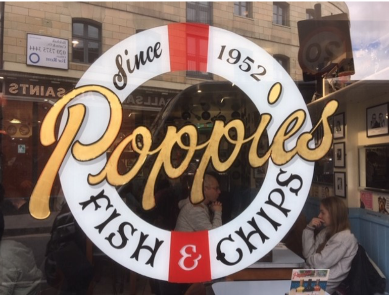 Poppies Fish & Chips Restaurant in London. Photo Credit: © David Drury.