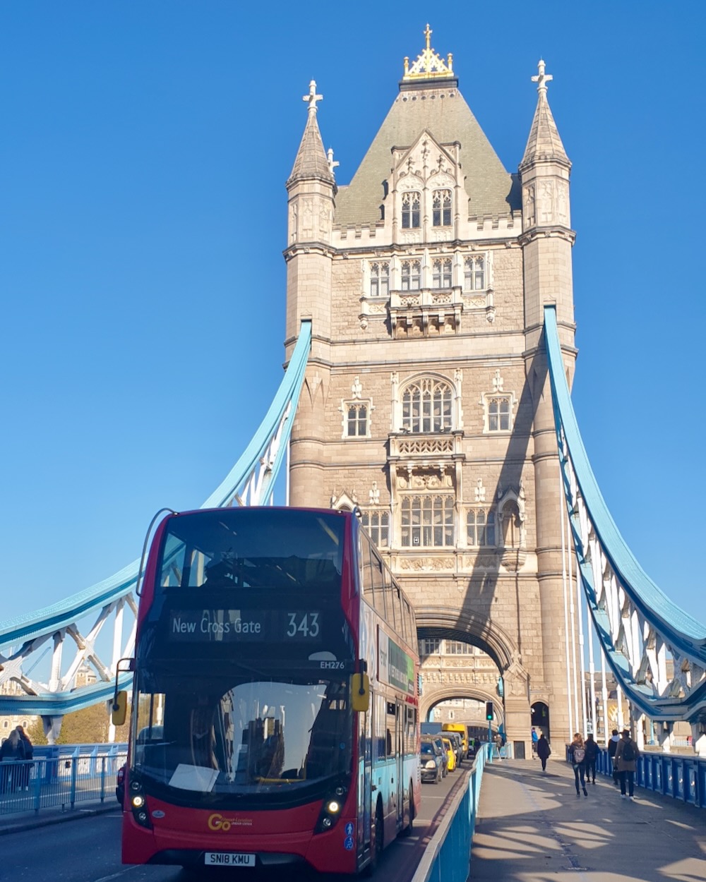 Walking across Tower Bridge in London. Photo Credit: © Ursula Petula Barzey.