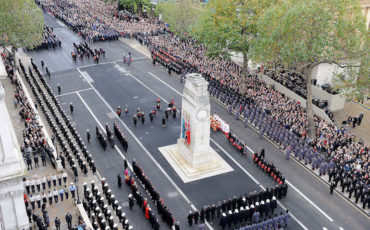 Remembrance Sunday at the Cenotaph in London. Photo Credit: © Mez Merrill/MOD via Wikimedia Commons.