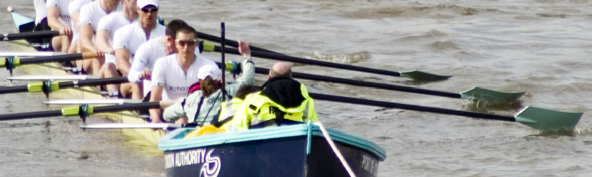 The Boat Race: Cambridge at their stakeboat. Photo Credit: © Public Domain via Wikimedia Commons.