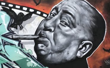 Mural of Alfred Hitchcock in London. Photo Credit: © Edwin Lerner.