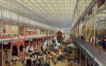 The interior of the Crystal Palace in London during the Great Exhibition of 1851. Photo Credit: © Public Domain via Wikimedia Commons.