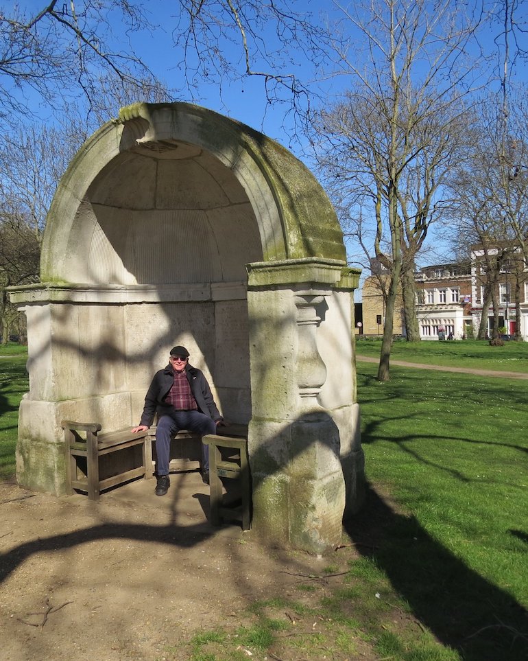 18th-century pedestrian alcoves from old London Bridge, Victoria Park, Bow, East London. Photo Credit: © Steve Fallon.