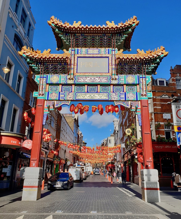 A gate on Wardour Street one of the entrances to Chinatown in London. Photo Credit: © Ursula Petula Barzey.