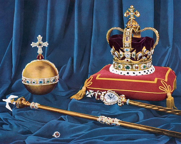 Crown Jewels of the United Kingdom. Photo Credit: © Public Domain via Wikimedia Commons.
