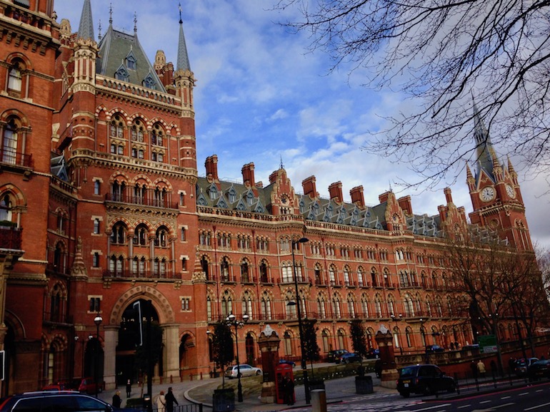 Entrance to St. Pancras Renaissance Hotel London. Photo Credit: © Ursula Petula Barzey.