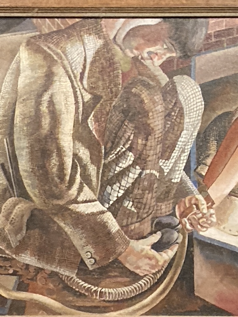 Stanley Spencer Welders 1941 (detail) at Imperial War Museum in London. Photo Credit: © Rick Jones.