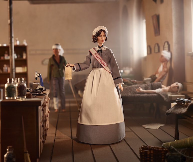 Florence Nightingale Barbie ® Part of Mattel Inspiring women TM dolls. Photo Credit: © Paul Jordan, Stylist Sheryl Fetrick.