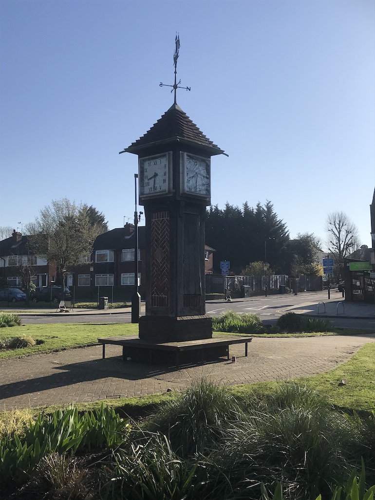 1937 George VI Coronation Clock in Northolt,London. Photo Credit: © Steven Szymanski.