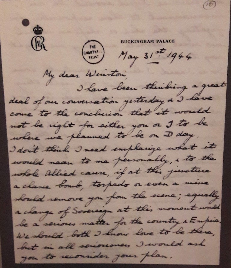 Letter from George VI to Winston Churchill. Photo Credit: © Caroline Piper.