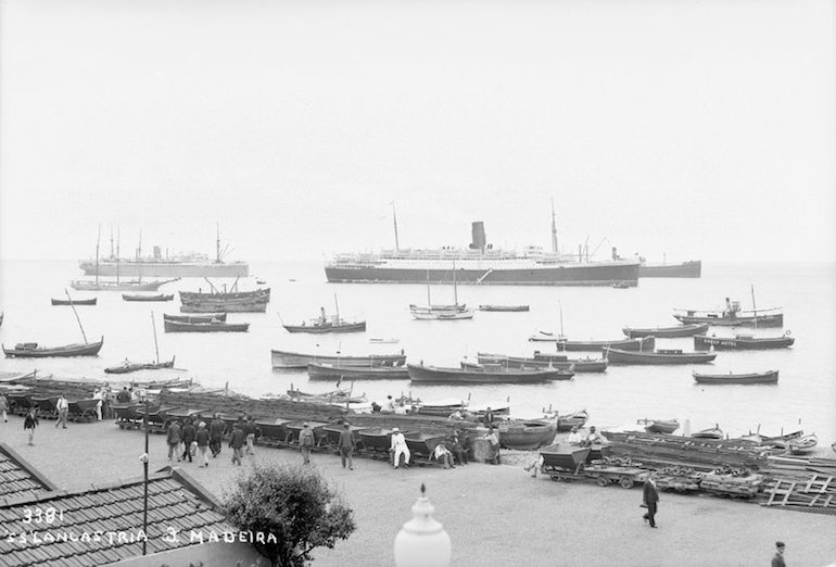 RMS Lancastria at Funchal, Madeira in 1930. Photo Credit: Royal Museums Greenwich.