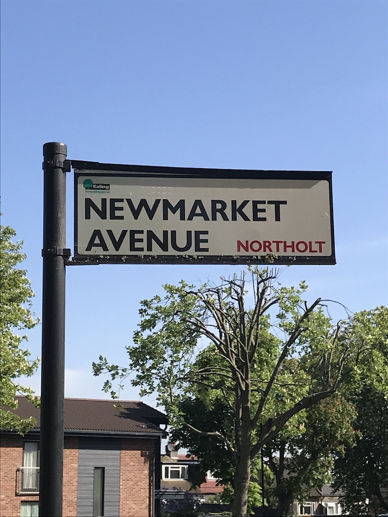 Street sign from the Racecourse estate in Northolt. Photo Credit: © Steven Szymanski.