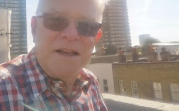 Steve on the roof on Chisenhale Road, Bow, East London. Photo Credit: © Steve Fallon.