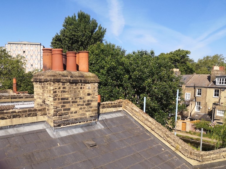 The view from the rooftop on Chisenhale Road, Bow, East London. Photo Credit: © Steve Fallon.