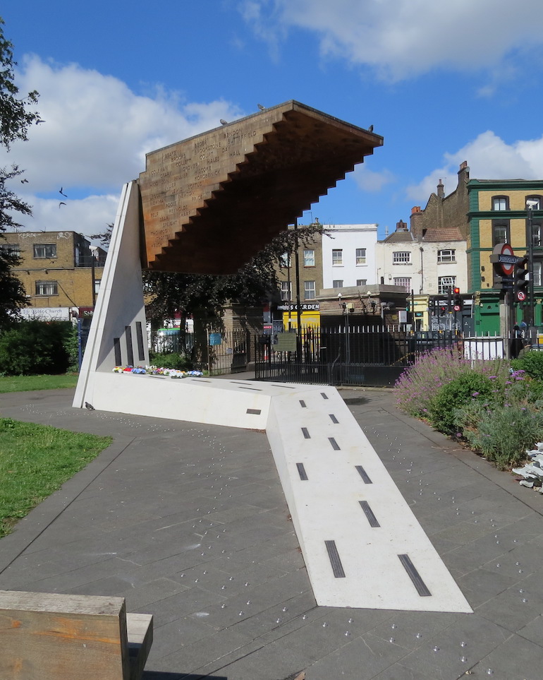 Stairway to Heaven Memorial, Bethnal Green. Photo Credit: © Steve Fallon.