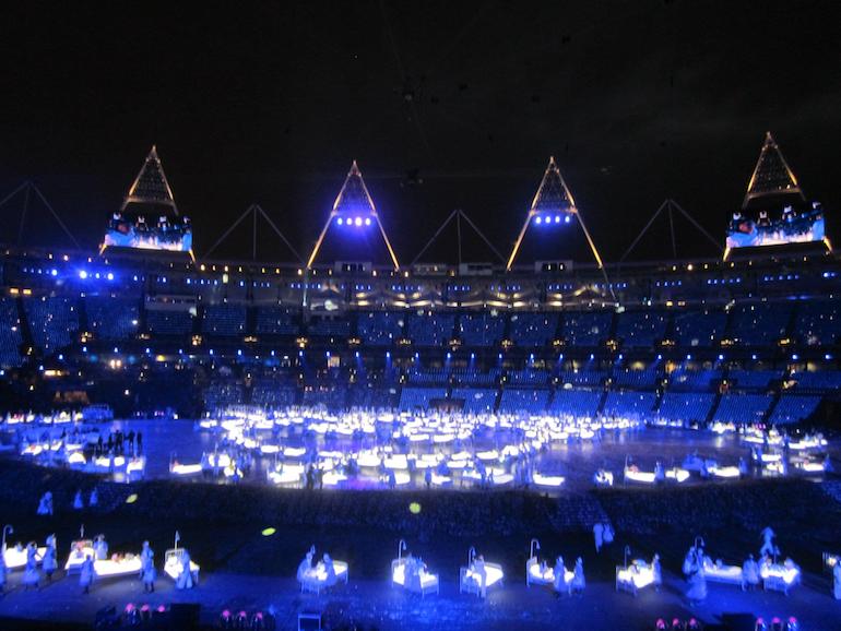 Tribute to NHS at London 2012 Olympics Opening Ceremony. Photo Credit: © Ursula Petula Barzey.