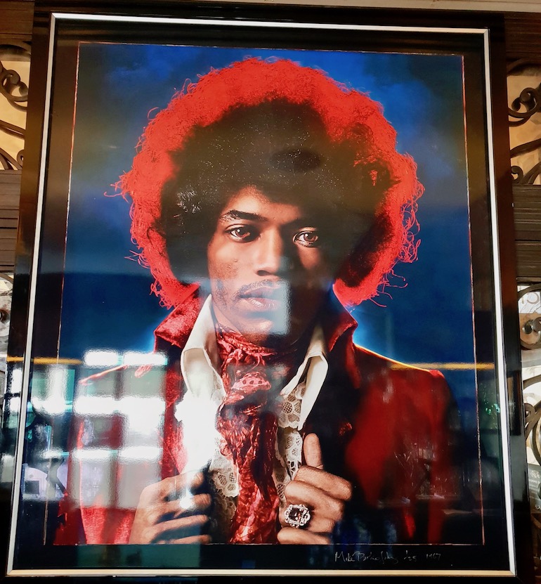 Jimi Hendrix photo at Sanctum Soho Hotel. Photo Credit: © Ursula Petula Barzey.