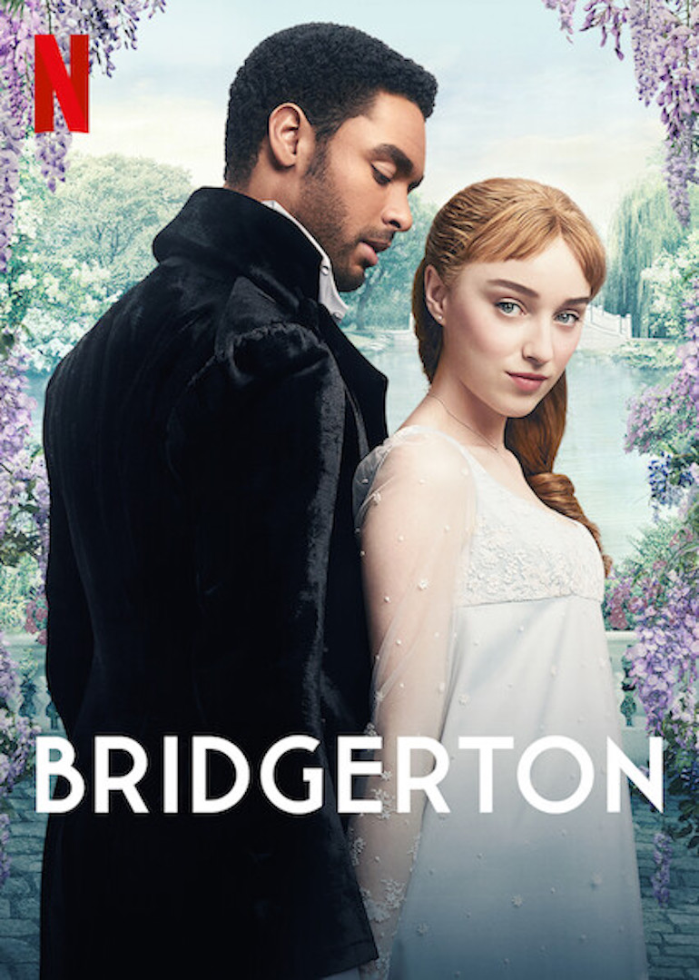 Poster for Bridgerton, a period drama series from Netflix. Photo credit: © Netflix. 