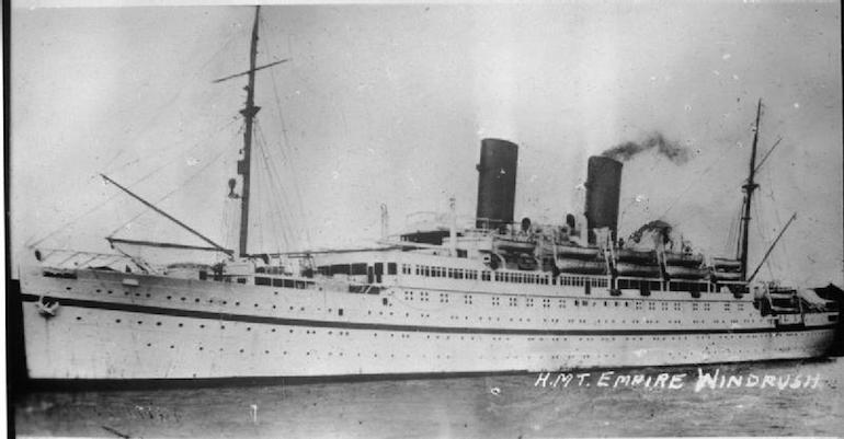 HMT Empire Windrush. Photo Credit: © Public Domain via Wikimedia Commons.