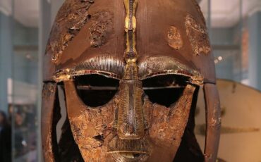 Sutton Hoo helmet at British Museum. Photo Credit: © Geni via Wikimedia Commons.