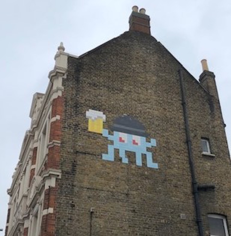 Invader, Bell Pub, Forest Road, Walthamstow. Photo Credit: © Gail Jones.