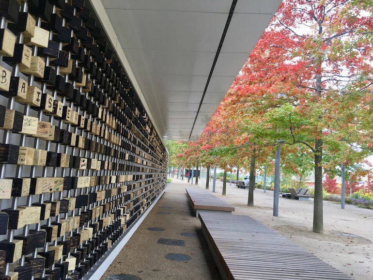 Pixel Wall at the Queen Elizabeth Olympic Park. Photo Credit: © Ursula Petula Barzey.