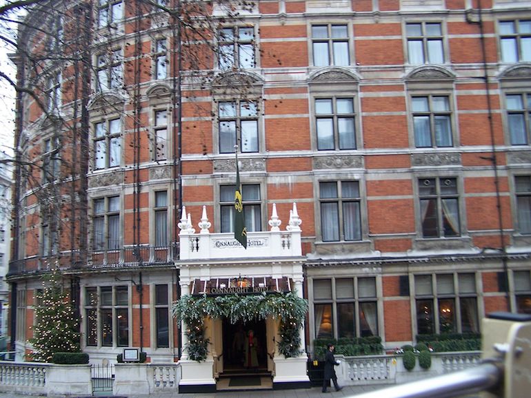 The Connaught Hotel in London. Photo Credit: © Soham Banerjee via Wikimedia Commons.