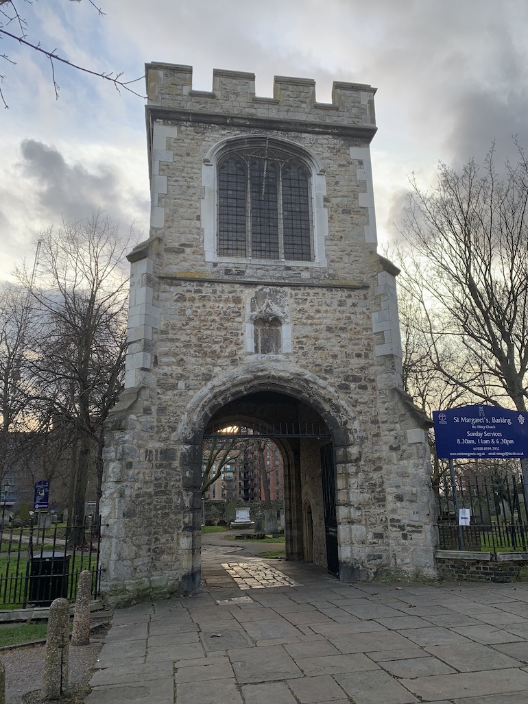 Tower entrance to the Barking Abbey. Photo Credit: © Anne-Marie Walker.