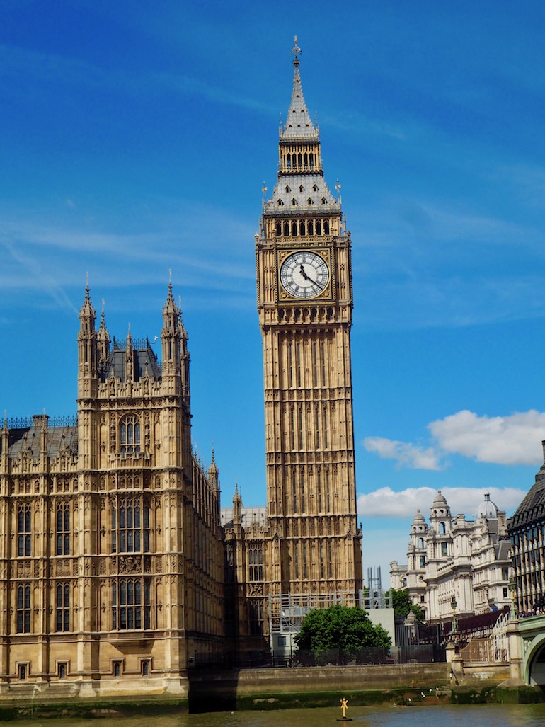 View of Palace of Westminster and Big Ben from the Thames River. Photo Credit: © Ursula Petula Barzey.