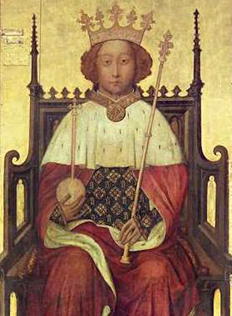 Portrait of Richard II of England at Westminster Abbey, mid-1390s. Photo Credit: © Public Domain via Wikimedia Commons.