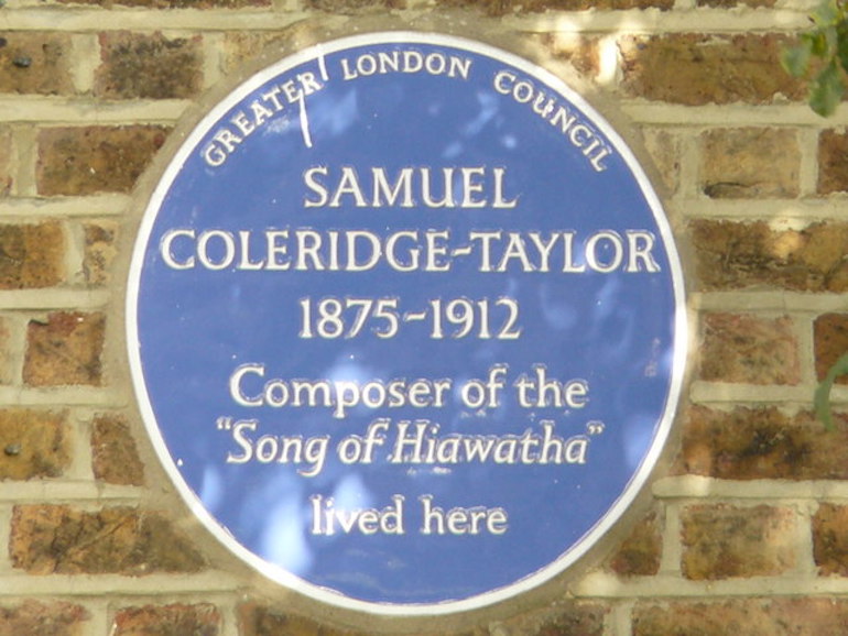 Blue Plaque for Samuel Coleridge-Taylor, Dagnell Park, Selhurst. Photo Credit: © Peter Trimming via Wikimedia Commons.