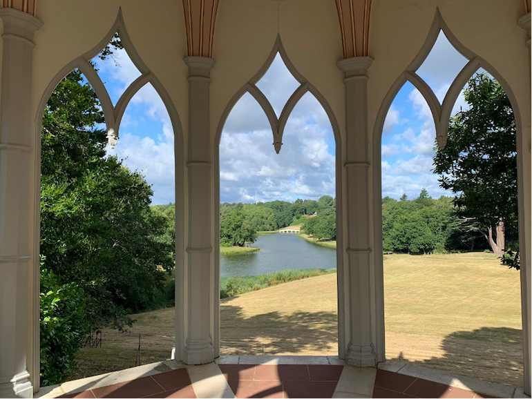 A view of Painshill Park from gothic temple. Photo Credit: © Cheryl Cates.