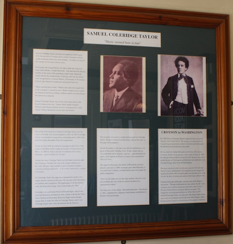 Photographs and text about Samuel Coleridge Taylor at Wetherspoons Pub. Photo Credit: © J D Wetherspoon plc.