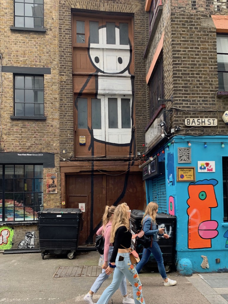 The work of street artist Stickman, Rivington Street, Shoreditch. Photo Credit: © Antony Robbins.