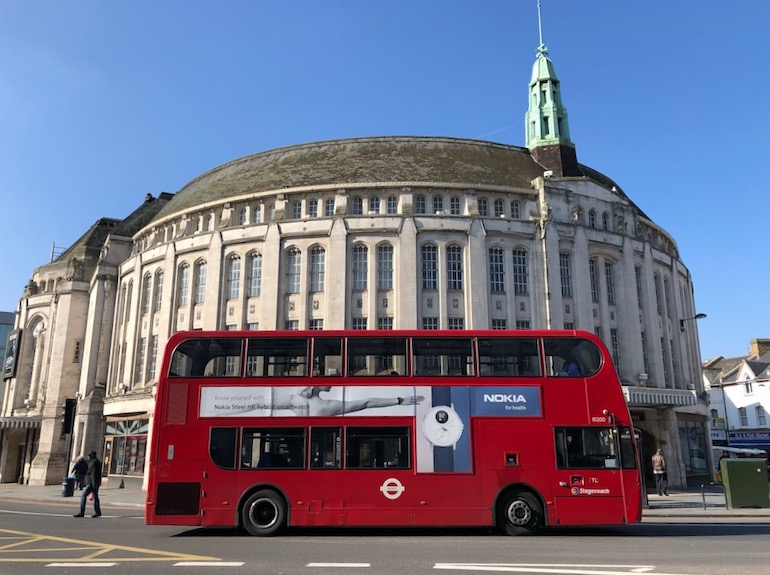 Red double decker bus in London. Photo Credit: © Ursula Petula Barzey.