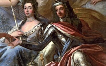 William and Mary depicted on the ceiling of the Painted Hall, Greenwich, by Sir James Thornhill. Photo Credit: © Public Domain via Wikimedia Commons.