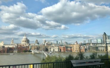 View of Millennium Bridge from Tate Modern looking towards Saint Paul's Cathedral. Photo Credit: © Ursula Petula Barzey.