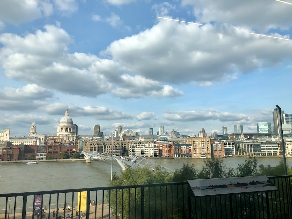 View of Millennium Bridge from Tate Modern looking towards Saint Paul's Cathedral. Photo Credit: © Ursula Petula Barzey.