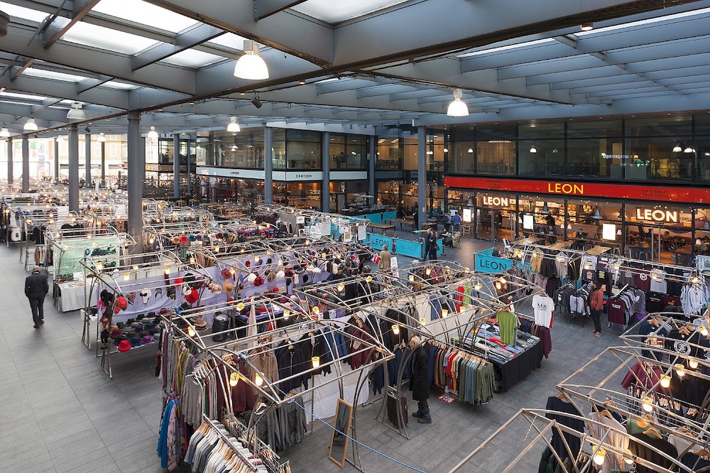 View of Spitalfields Market in London. Photo Credit: © H.reed.d2i via Wikimedia Commons.