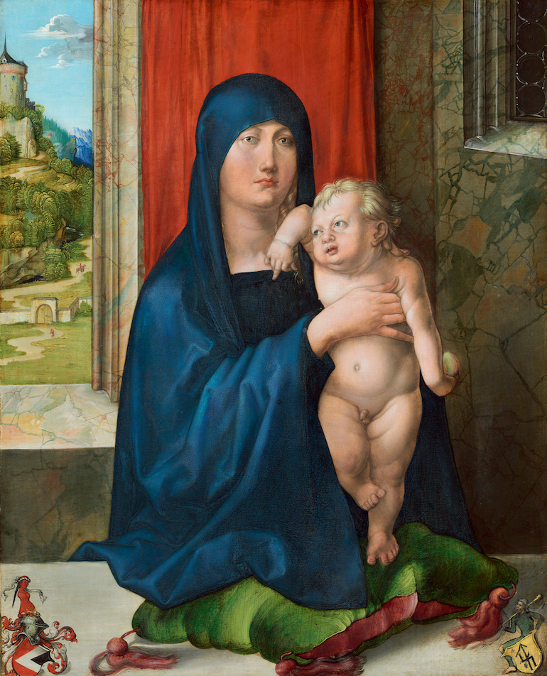Madonna and Child oil on panel by Albrecht Dürer about 1496–9. Photo Credit: © Board of Trustees, National Gallery of Art, Washington, DC via National Gallery in London.
