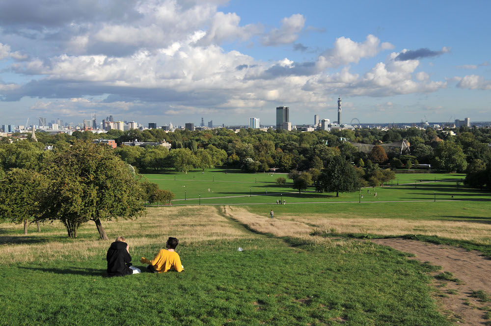 View from Primrose Hill in London. Photo Credit: © Snowmanradio via Wikimedia Commons. 