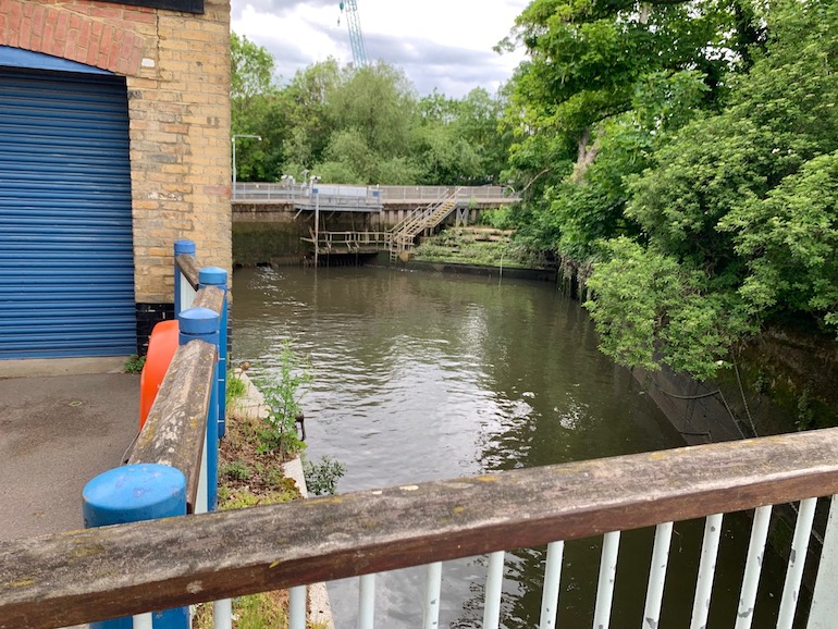 The Beverley Brook at its confluence with the Thames at Putney. Photo Credit: © Antony Robbins.